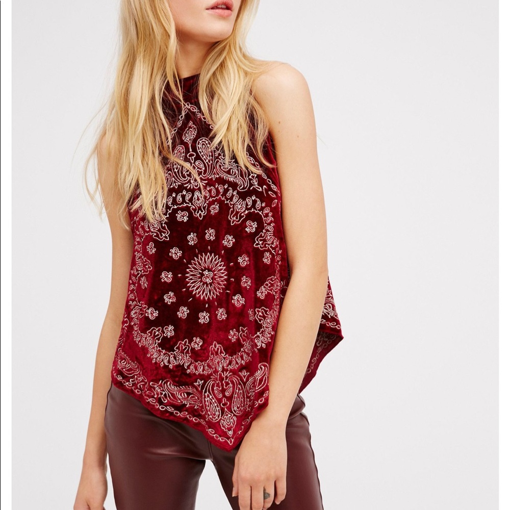 Free People Bandana Bling Tank